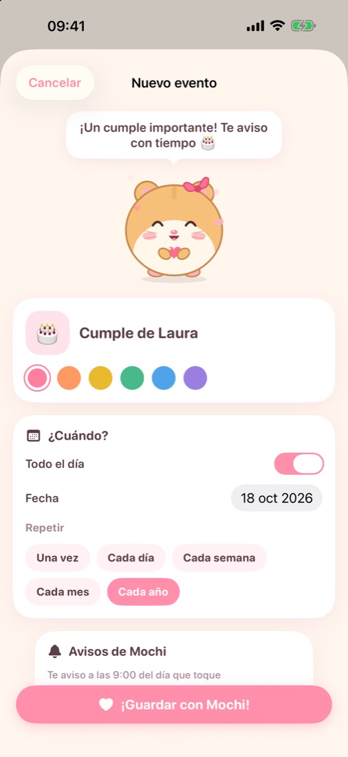 Nuevo evento