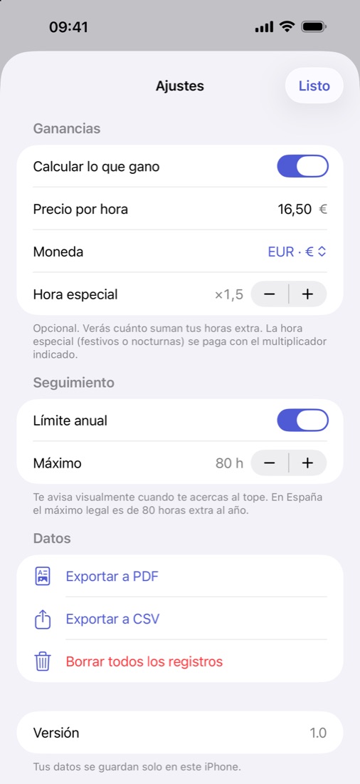 Ajustes de ganancias
